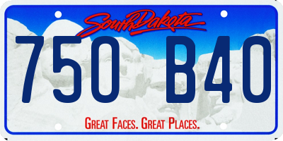 SD license plate 75OB40