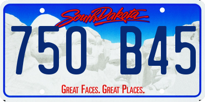 SD license plate 75OB45