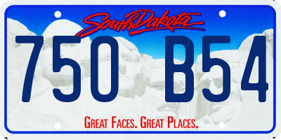 SD license plate 75OB54