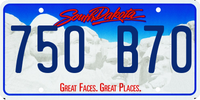 SD license plate 75OB70