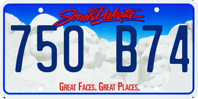 SD license plate 75OB74