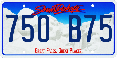 SD license plate 75OB75