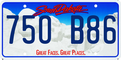 SD license plate 75OB86