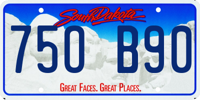 SD license plate 75OB90