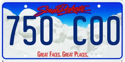 SD license plate 75OC00