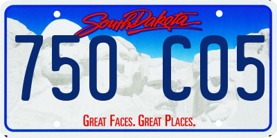 SD license plate 75OC05