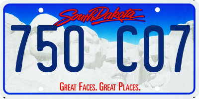 SD license plate 75OC07