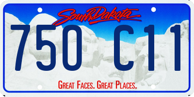 SD license plate 75OC11