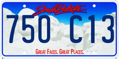 SD license plate 75OC13