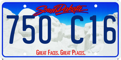 SD license plate 75OC16