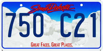 SD license plate 75OC21