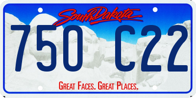 SD license plate 75OC22