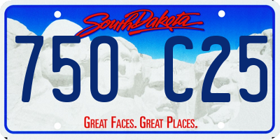 SD license plate 75OC25