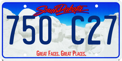 SD license plate 75OC27