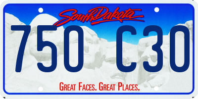 SD license plate 75OC30