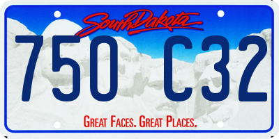 SD license plate 75OC32