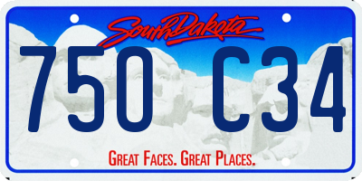 SD license plate 75OC34