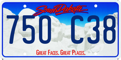 SD license plate 75OC38