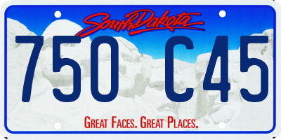 SD license plate 75OC45