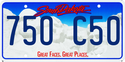 SD license plate 75OC50