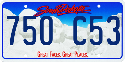 SD license plate 75OC53