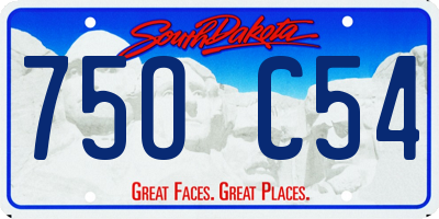 SD license plate 75OC54