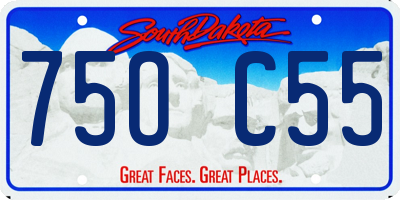 SD license plate 75OC55