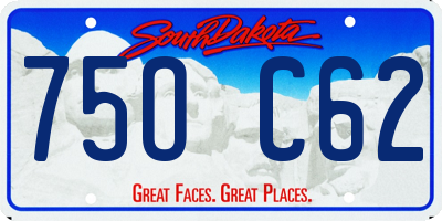 SD license plate 75OC62