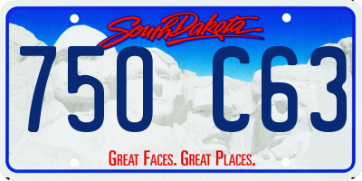 SD license plate 75OC63