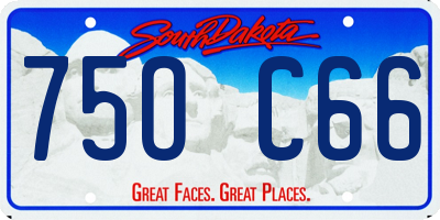 SD license plate 75OC66