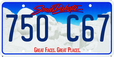 SD license plate 75OC67