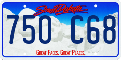 SD license plate 75OC68