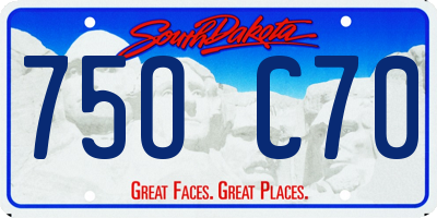 SD license plate 75OC70