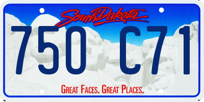 SD license plate 75OC71