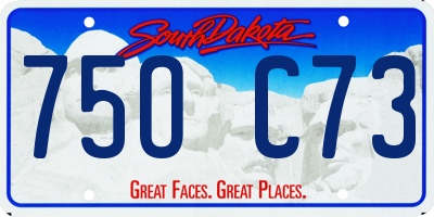 SD license plate 75OC73