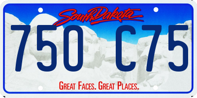SD license plate 75OC75