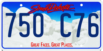 SD license plate 75OC76