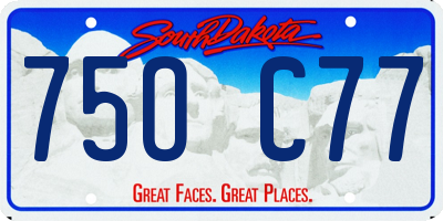 SD license plate 75OC77