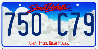 SD license plate 75OC79