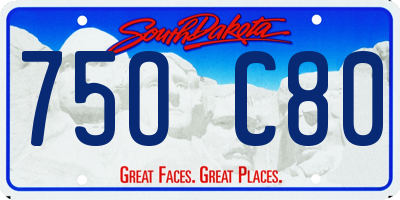 SD license plate 75OC80