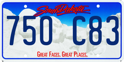 SD license plate 75OC83