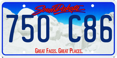 SD license plate 75OC86