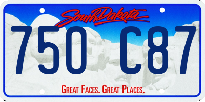 SD license plate 75OC87