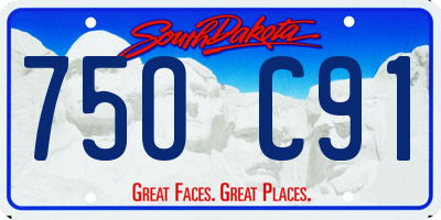 SD license plate 75OC91
