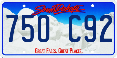 SD license plate 75OC92