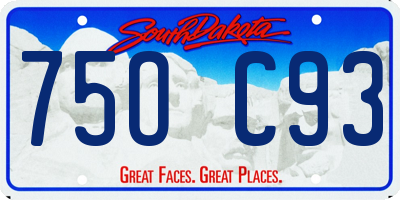 SD license plate 75OC93