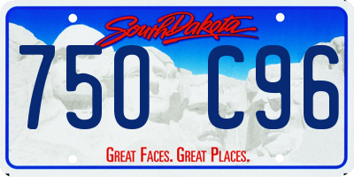 SD license plate 75OC96