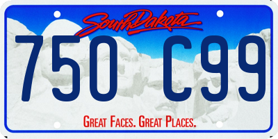 SD license plate 75OC99
