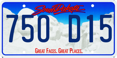 SD license plate 75OD15