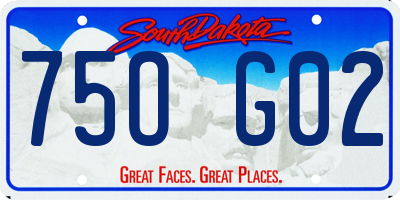 SD license plate 75OG02